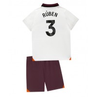 Manchester City Ruben Dias #3 Auswärts Trikotsatz Kinder 2023-24 Kurzarm (+ Kurze Hosen)
